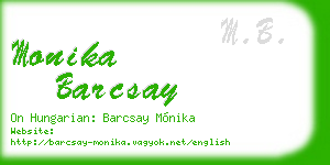 monika barcsay business card