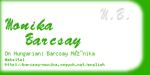 monika barcsay business card